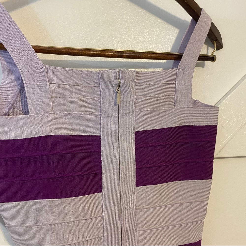 Herve Leger Keit Bandage Mini Dress Purple Sz XS - Picture 6 of 13